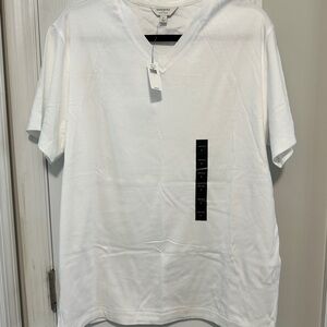 Banana Republic Men's White V-Neck Tee